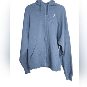Gymshark Full Zip Hoodie, Men’s Small, Blue, NWOT